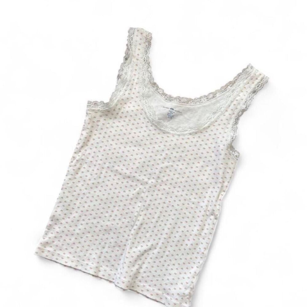Brandy-melville Women's White and Cream Vest